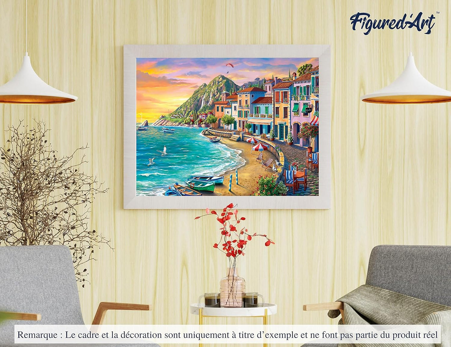 Malen nach Zahlen Set mit Rahmen - Strandurlaub 40x50cm, Strandurlaub 40x50cm Mit Rahmen (bereits gespannt)