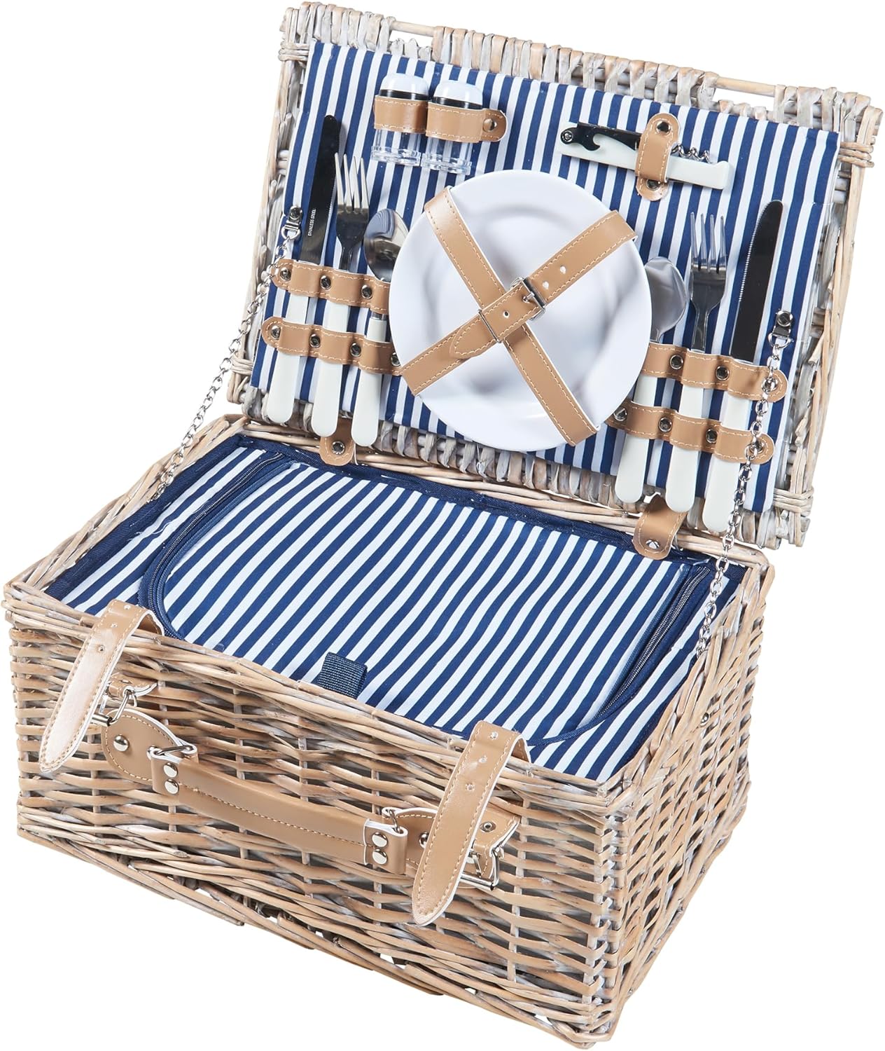 Picknickkorb für 2 Personen, 40 x 28 x 20 cm