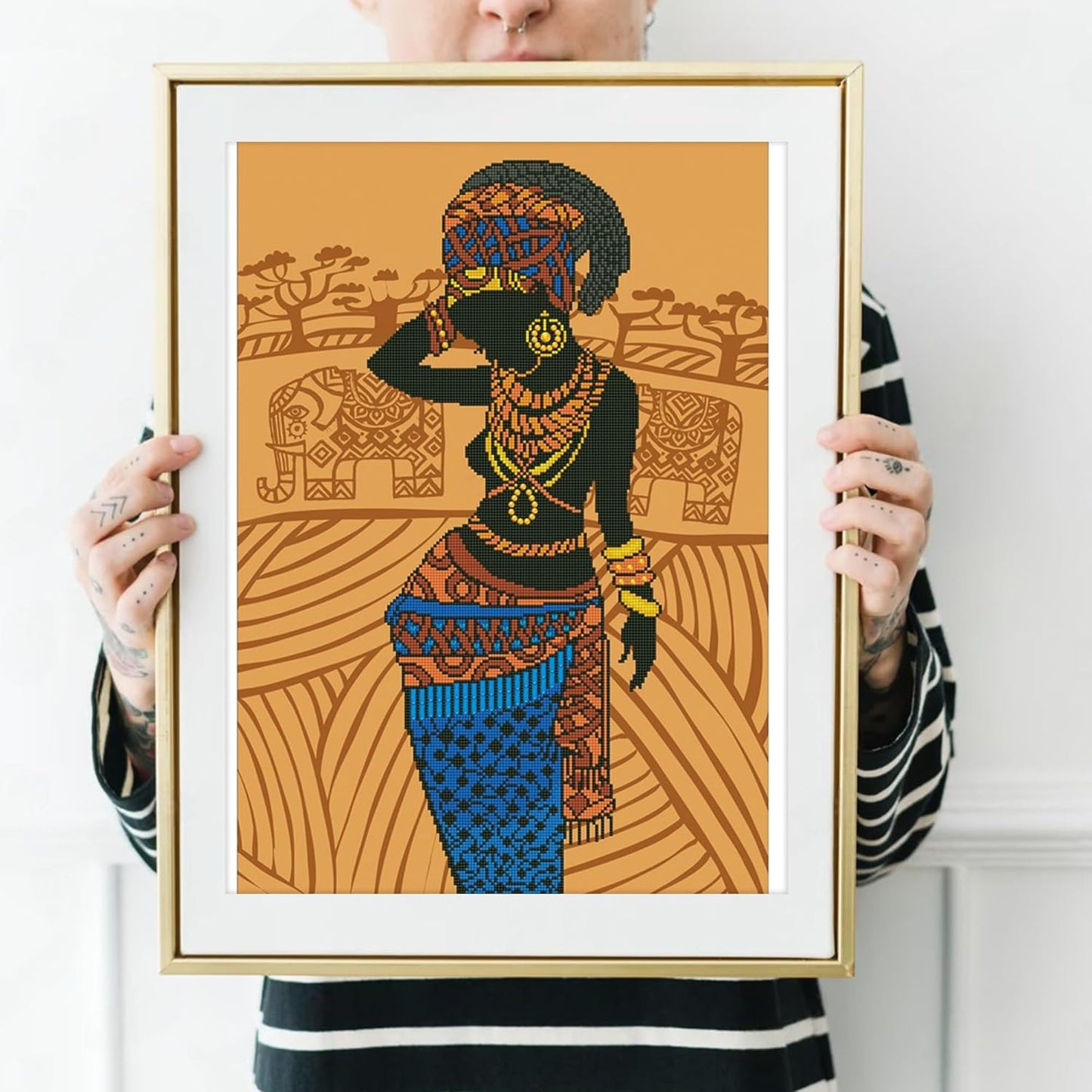 Diamond Painting Set African Princess, DD12-035, 52x76 cm, African Princess