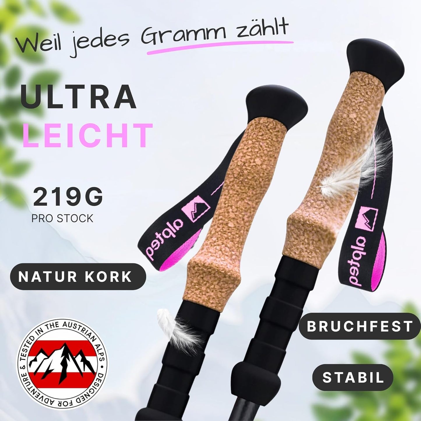 Trekkingstöcke, Pink