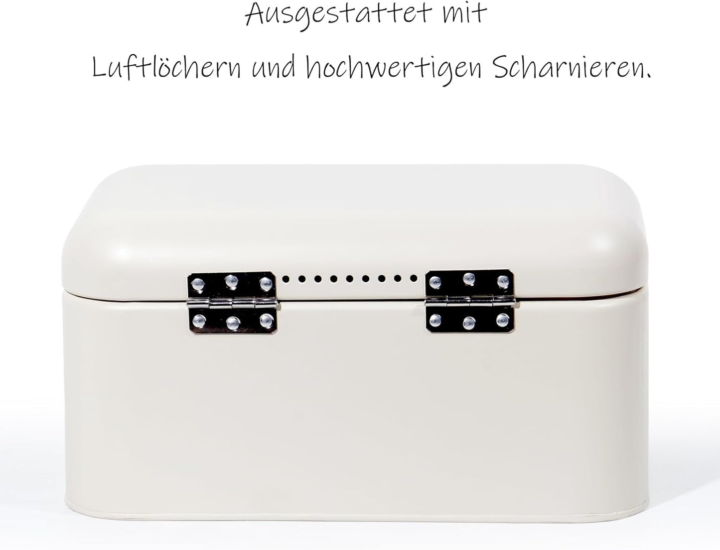 Brotkasten mit Brotbeutel, Beige-30cm