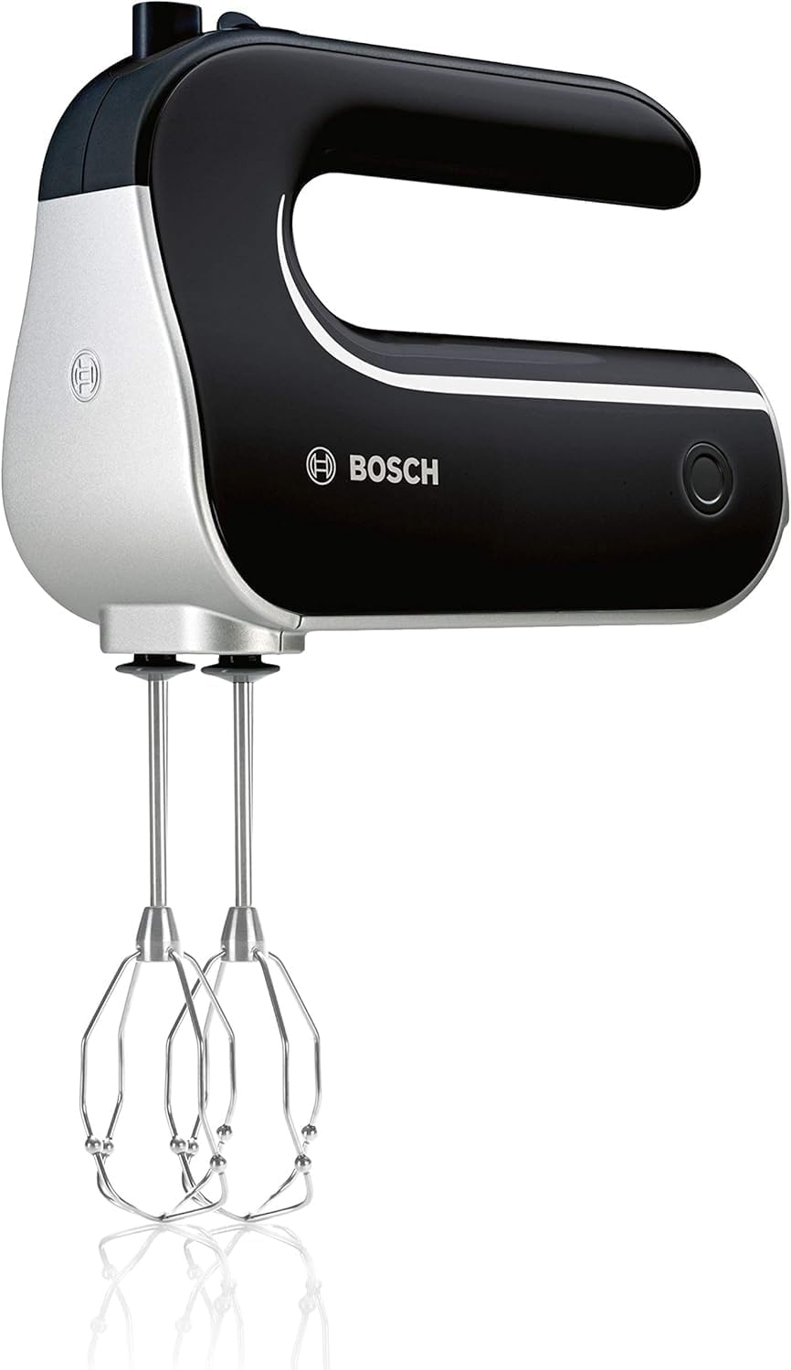 Handmixer mit Rühr- und Knethaken, Schwarz / Chrome