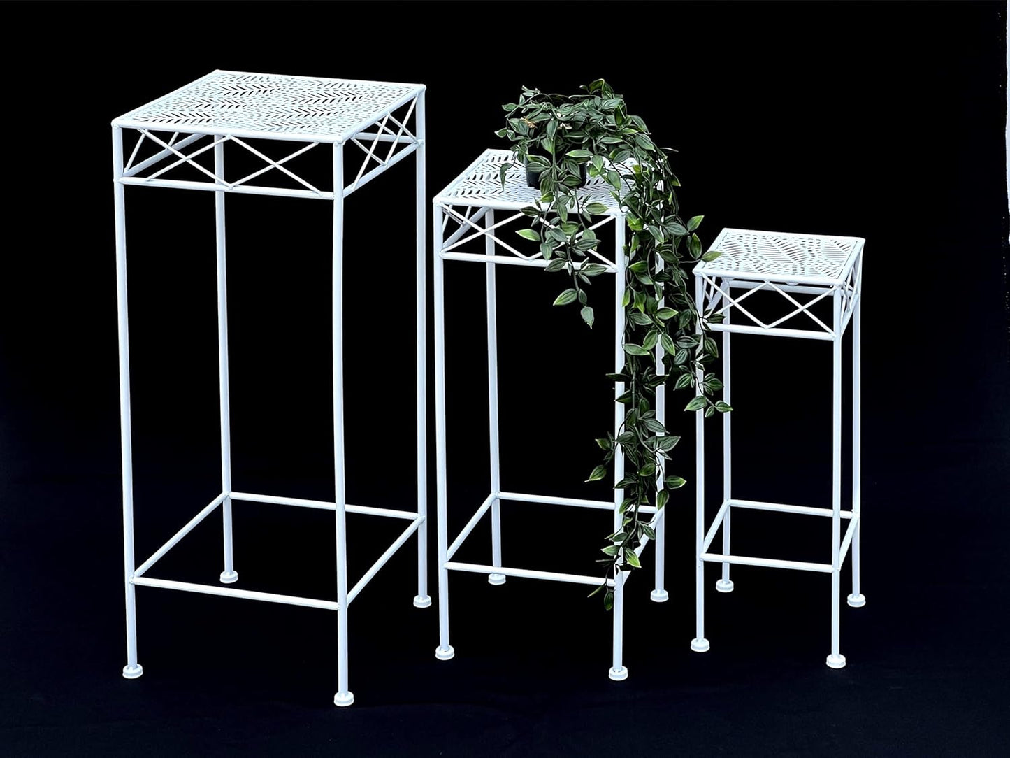3er-Set Metall-Blumenständer