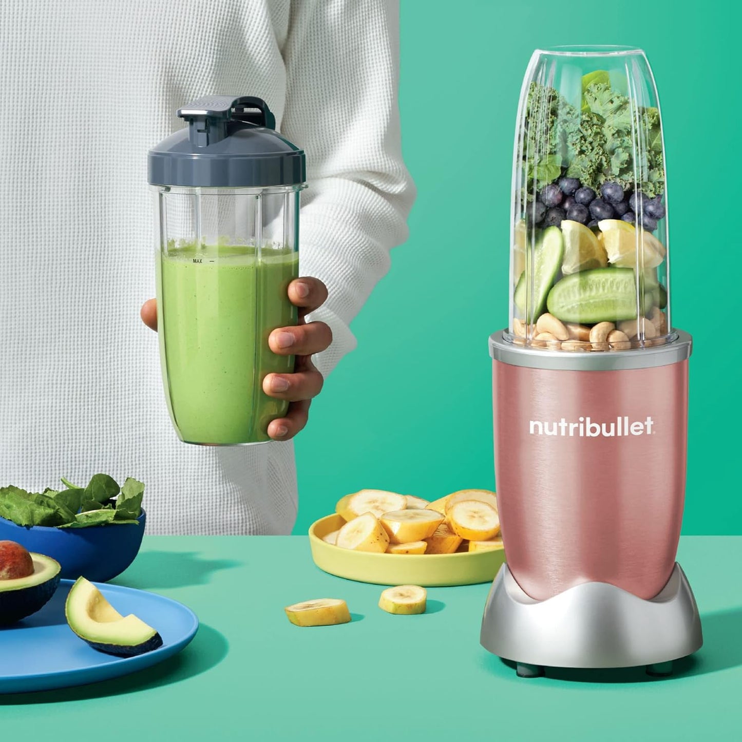 Pro Smoothie Maker NB904RG mit 700 ml Becher, Rose Gold, Basispaket