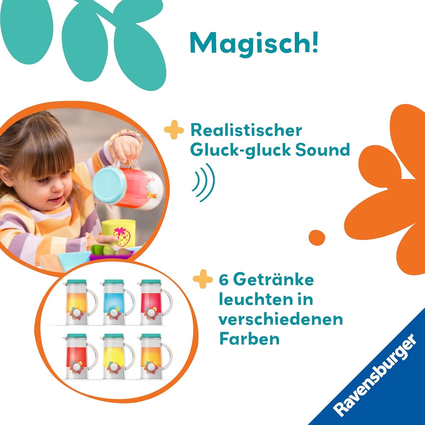 Play+ Getränke-Spiel-Set: Cool Drinks – Pretend Play Set, Spielzeug ab 18 Monate