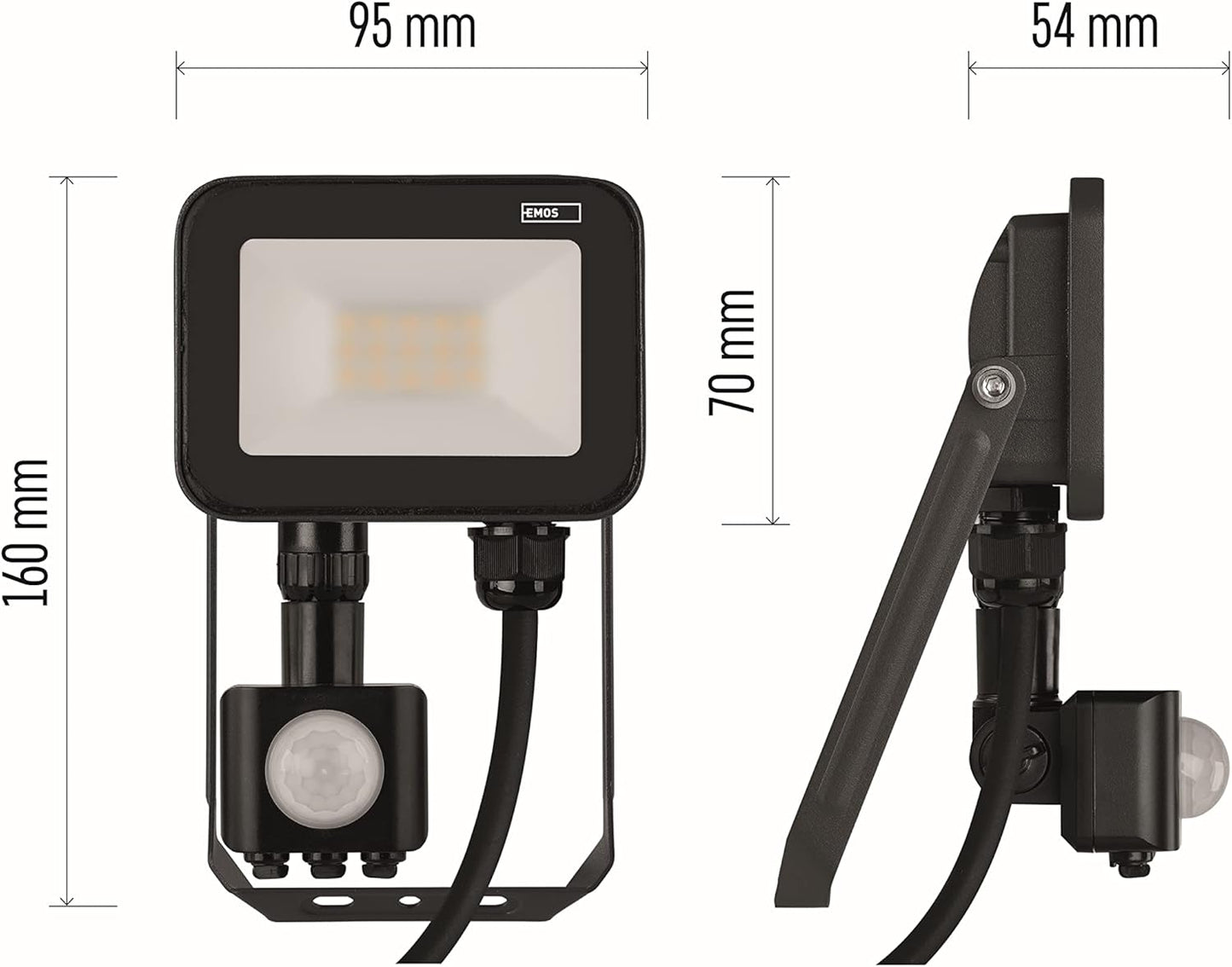 LED-Strahler mit Bewegungsmelder, 10 Watt