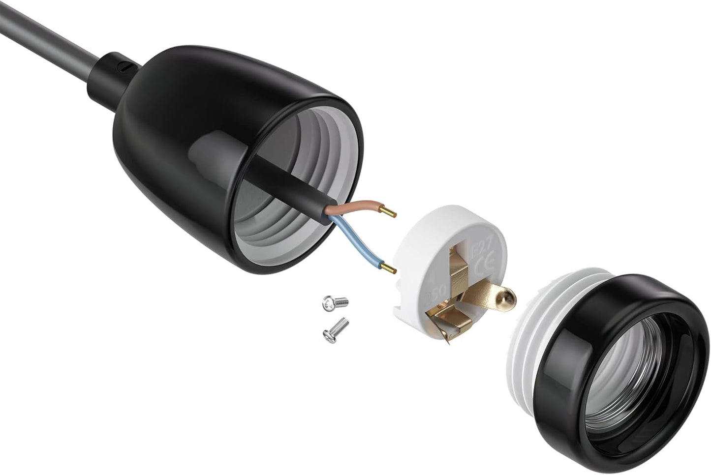 10 Stück E27 Fassung, 10 Stück (1er Pack) Schwarz