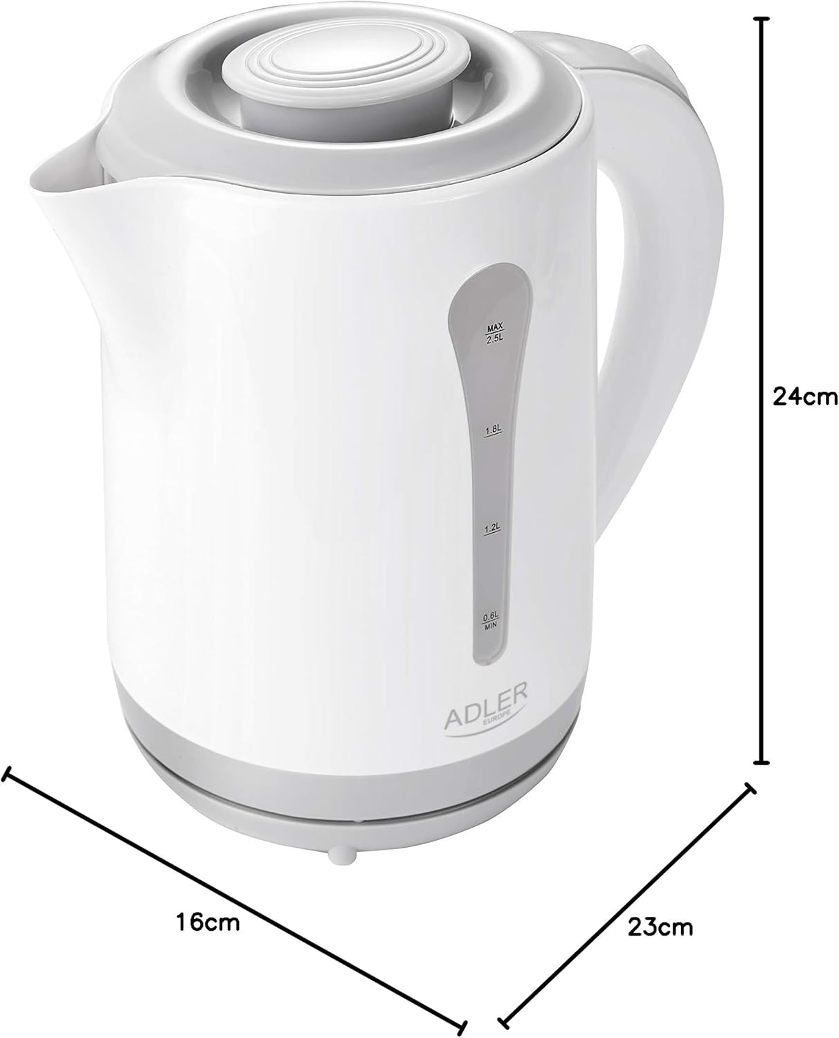 Elektrischer Wasserkocher 2,5L mit Abschaltautomatik