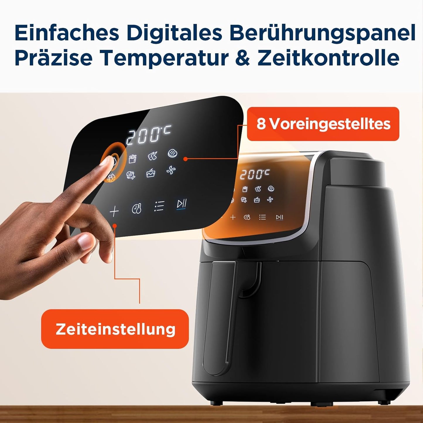 Heissluftfritteuse MF-CN40C2, 4L Dunkelgrau