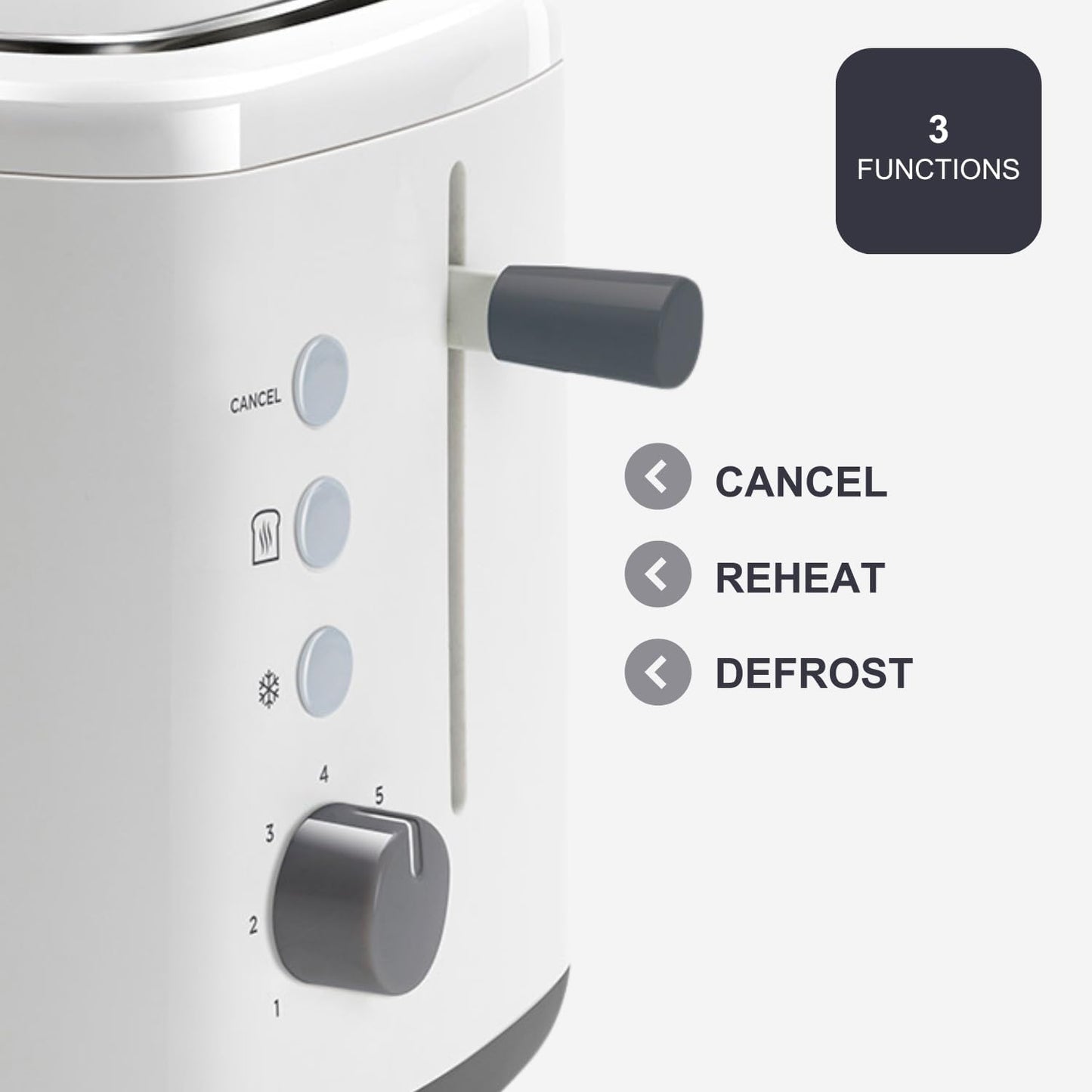 BXTOA820E - Toaster mit 2 breiten Toastschlitzen, 2 Schlitze | Zangen