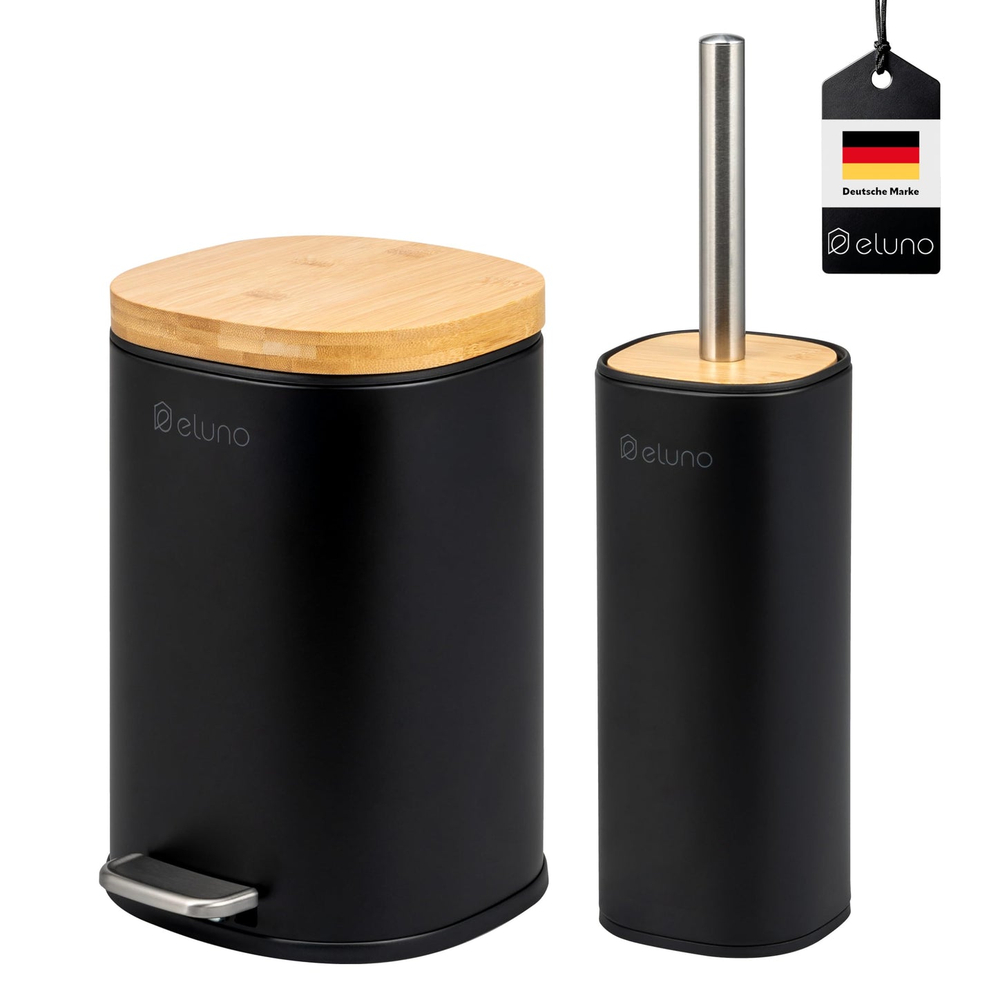 2-teiliges Badezimmer-Set Framura, Schwarz