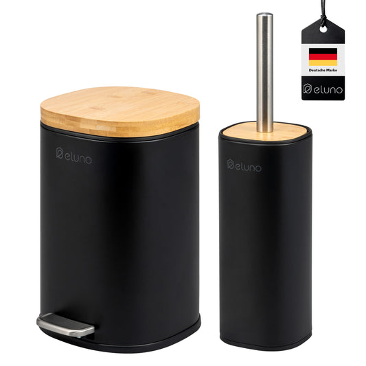 2-teiliges Badezimmer-Set Framura, Schwarz