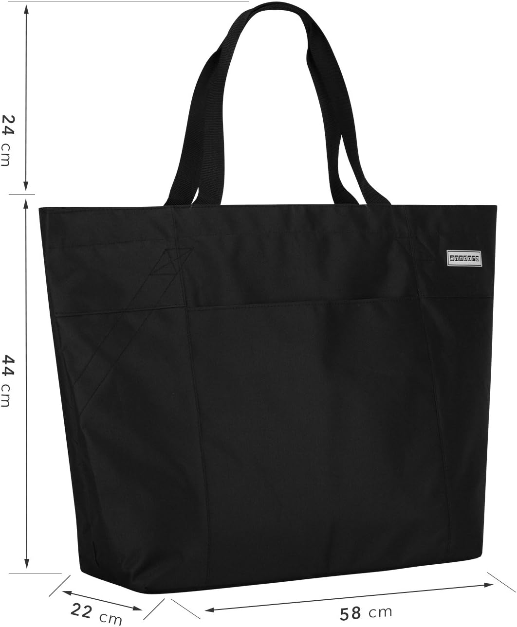 Strandtasche, Schwarz