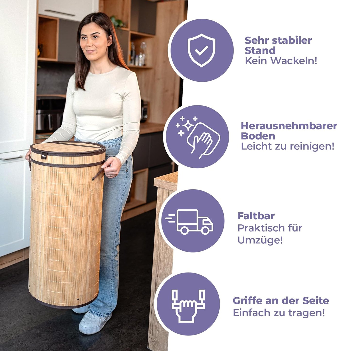 Runder Müllsackständer für Gelbe Säcke, Rund