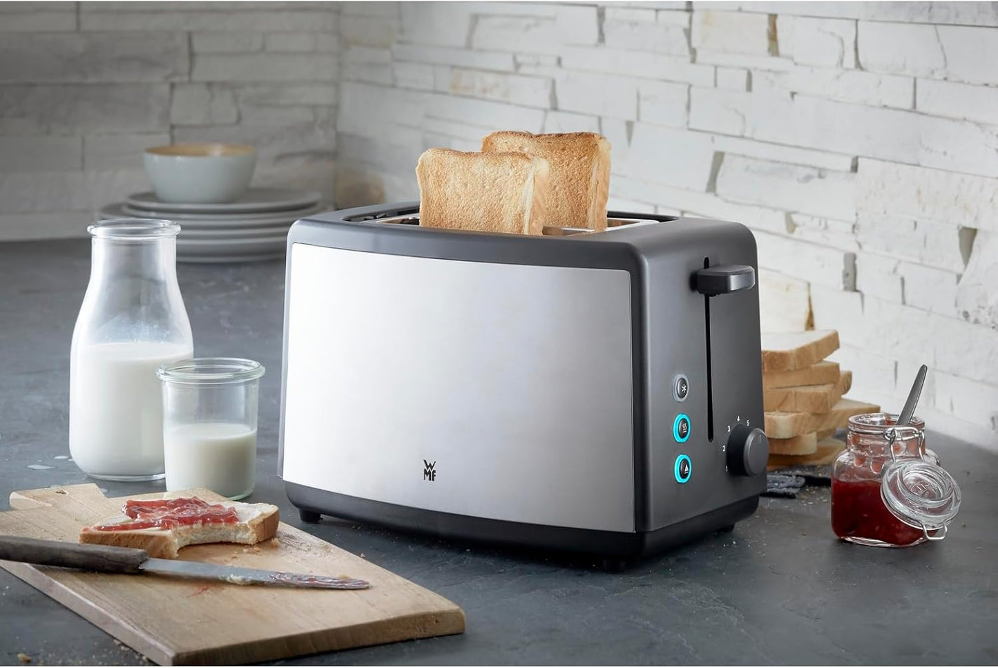 Bueno Edition Toaster / Doppelschlitz Toaster mit Brötchenaufsatz, Doppelschlitz - 7 Stufen