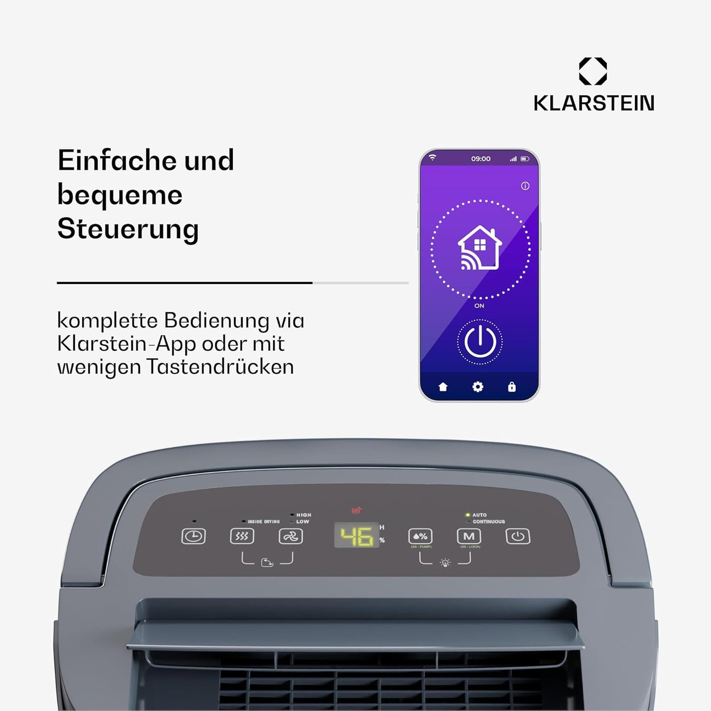 Luftentfeuchter, 50 L Anthrazit