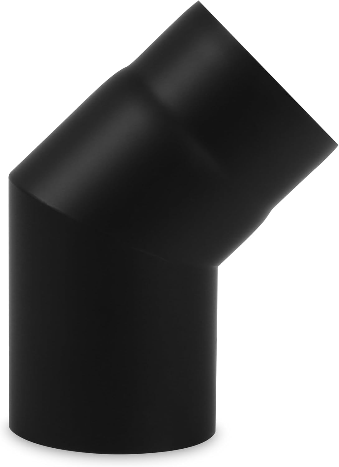 Ofenrohr-Bogen 45° mit Senotherm-Beschichtung, Bogen 45° - Ø 130 mm Schwarz