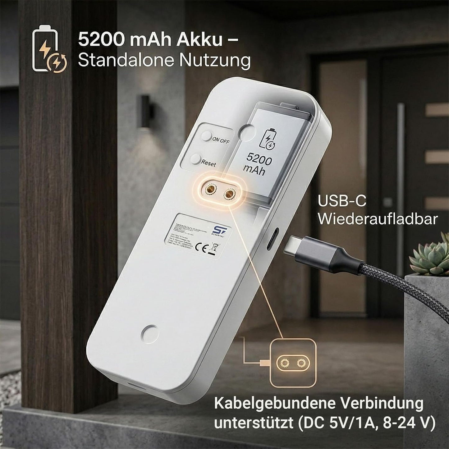 H6 Smarte Video-Türklingel mit WLAN & Überwachungskamera