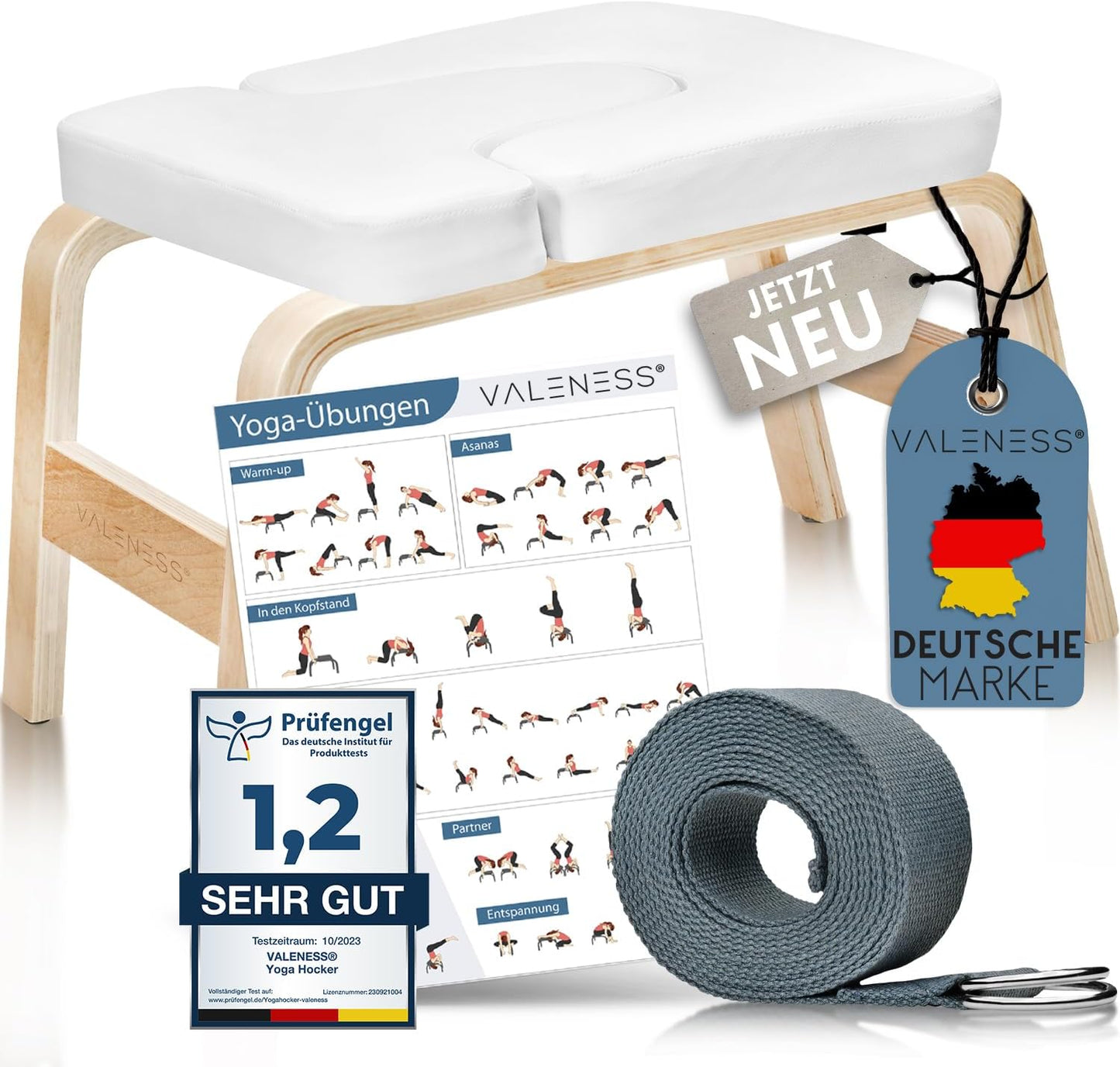 Yoga Kopfstandhocker, Weiß