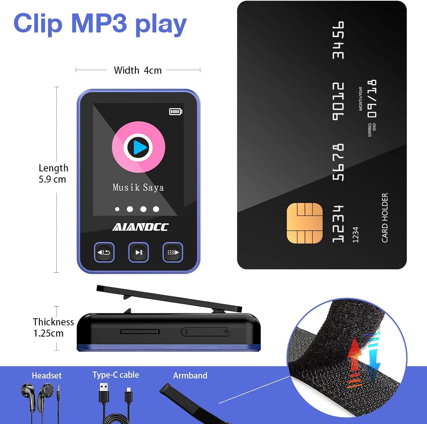 Sportlicher MP3-Player, Violett