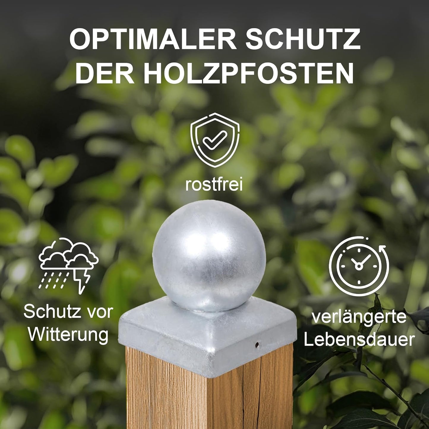 10er-Set Pfostenkappen, 10 Stück (1er Pack)|101 X 101 Mm