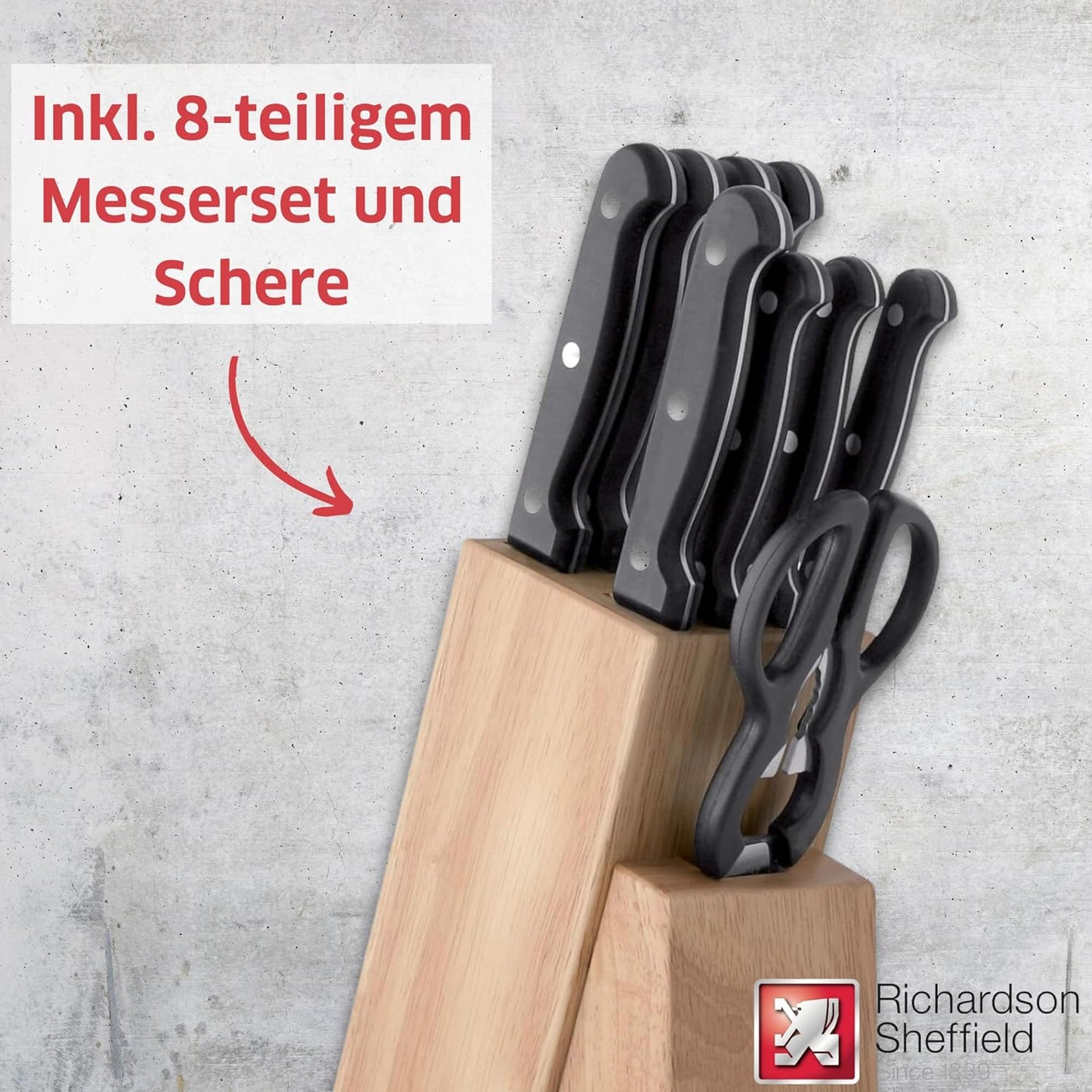 ARTISAN Messerblock 9-teilig, Messerblock 9-teilig