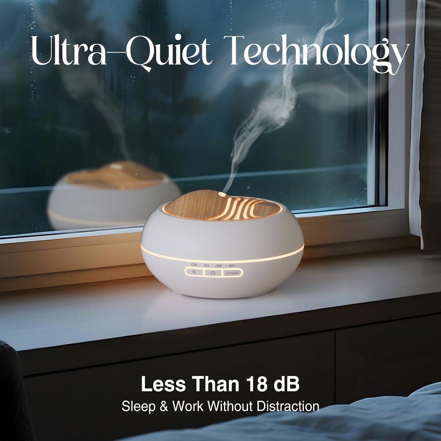 Aroma Diffuser mit RGB Nachtlicht, Weiß 400ML