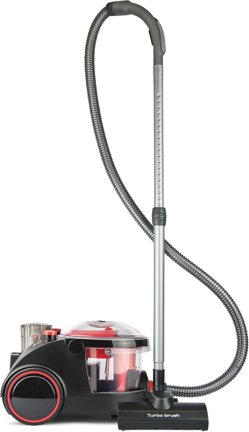 Bora 5000 - Wasserstaubsauger mit HEPA-Filter 13 für Allergiker, Basisgerät Bora Rot / Schwarz