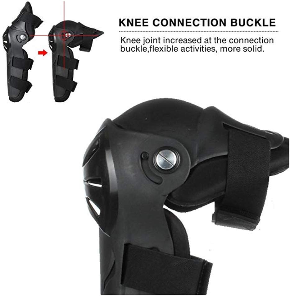 Motorrad Knieschoner & Ellenbogenschoner Set (4-teilig), Schwarz