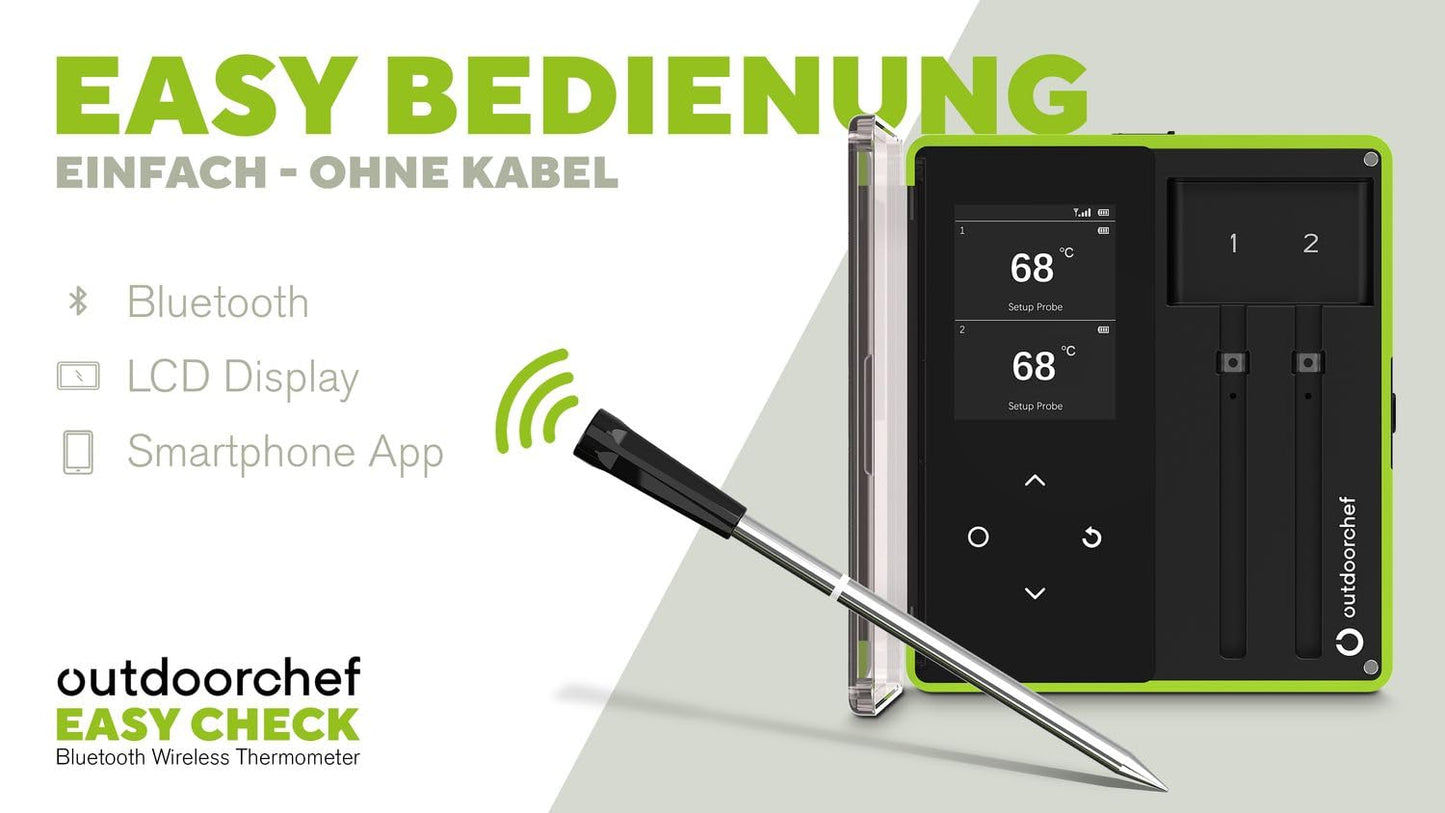 Bluetooth Grillthermometer mit Easy Check Funktion