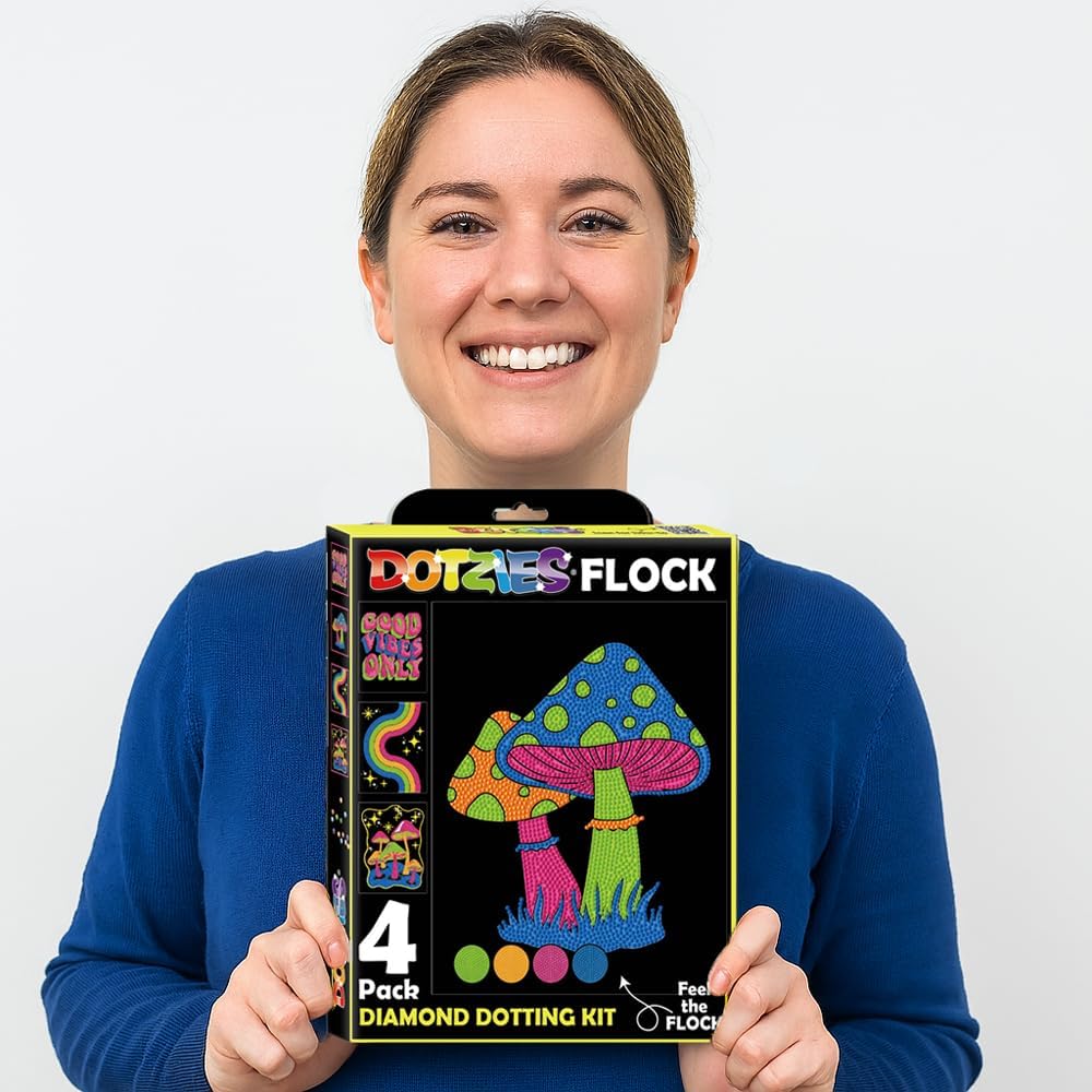 Neon Flock Diamant-Malset für Erwachsene