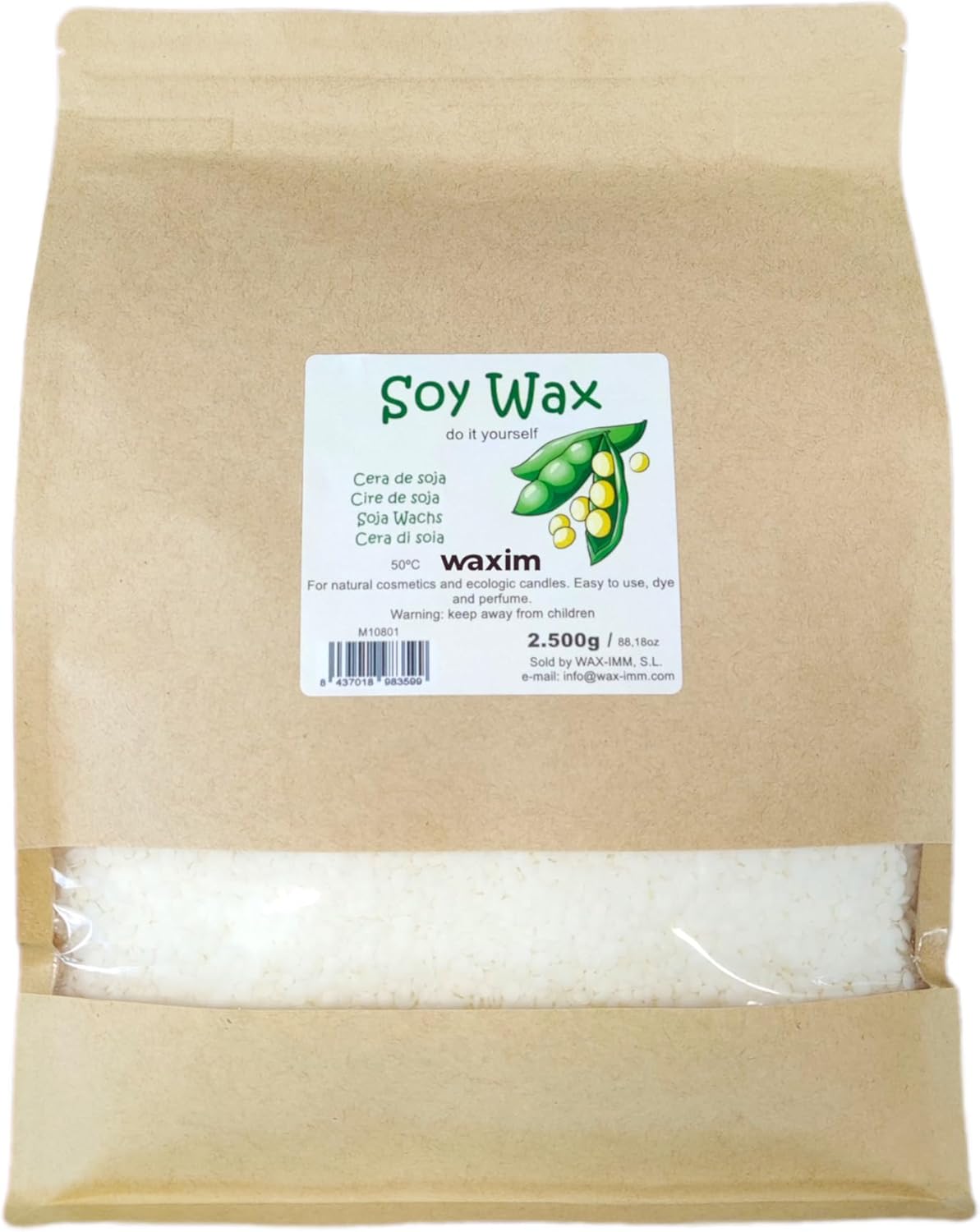 Sojawachs Perlen für Kerzen & Naturkosmetik (2.500 g)