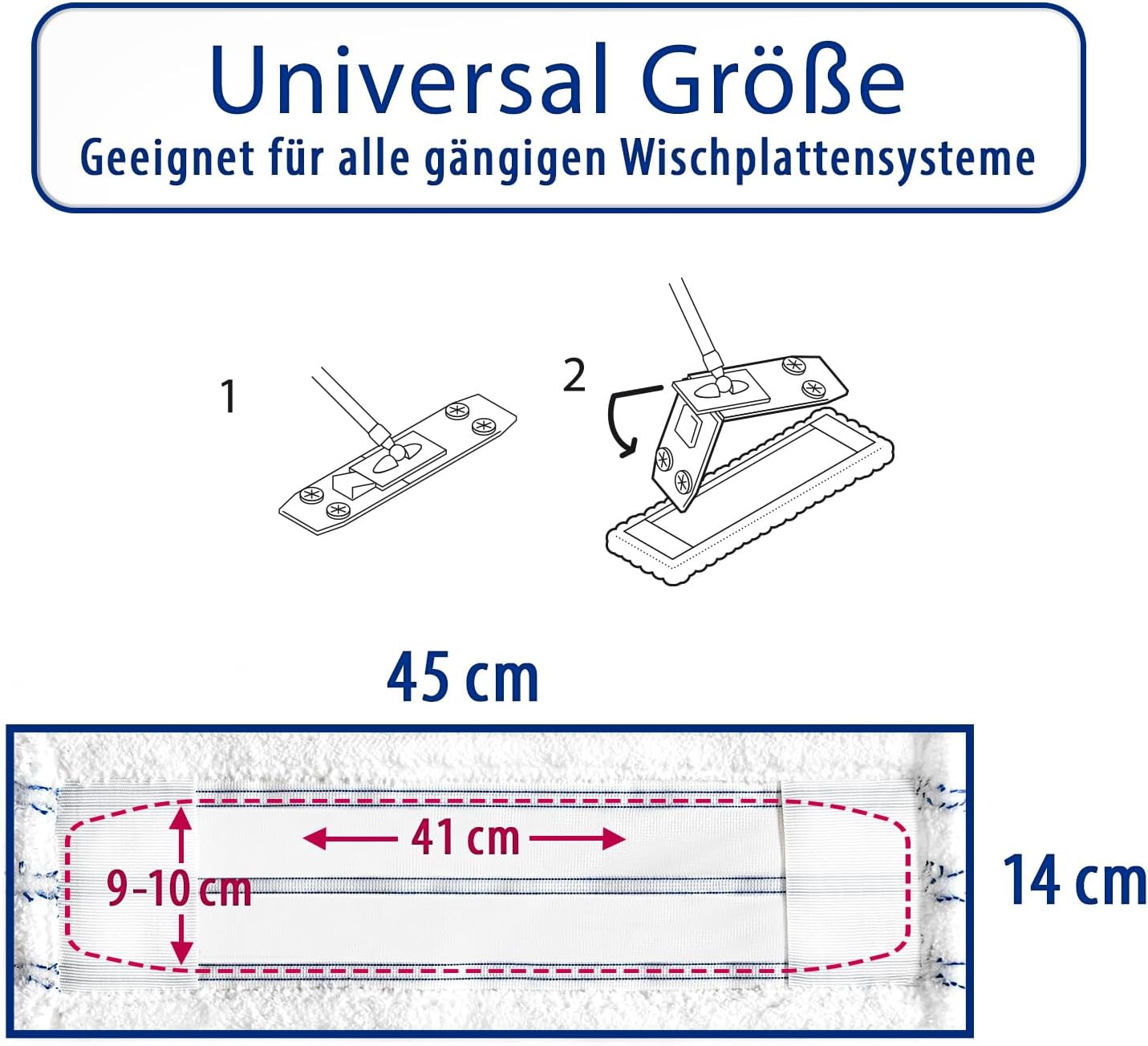 Waschbare Mikrofaser Wischmopp-Bezüge (3er Set), Bezug Floor Hero 3er Pack