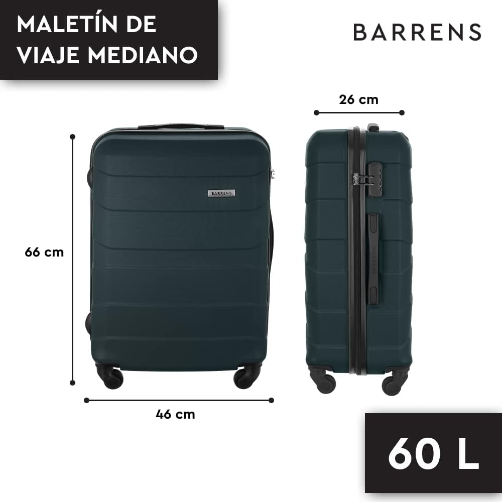 Hartschalenkoffer mit Spinnerrädern, mittel - L, Grün