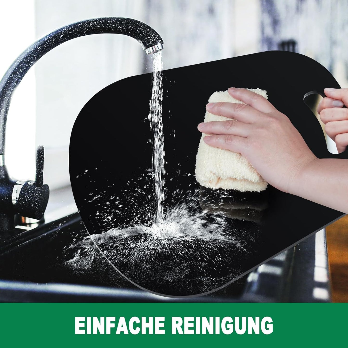 Gleitbrett für Thermomix TM6/TM5, Glänzend Schwarz - Acryl