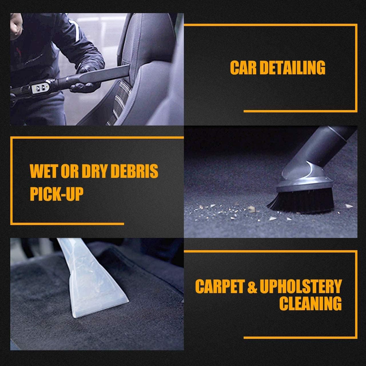 3-in-1 Waschsauger mit Dual-Tank-System VK1330PWR, 1300W 30L, Schwarz