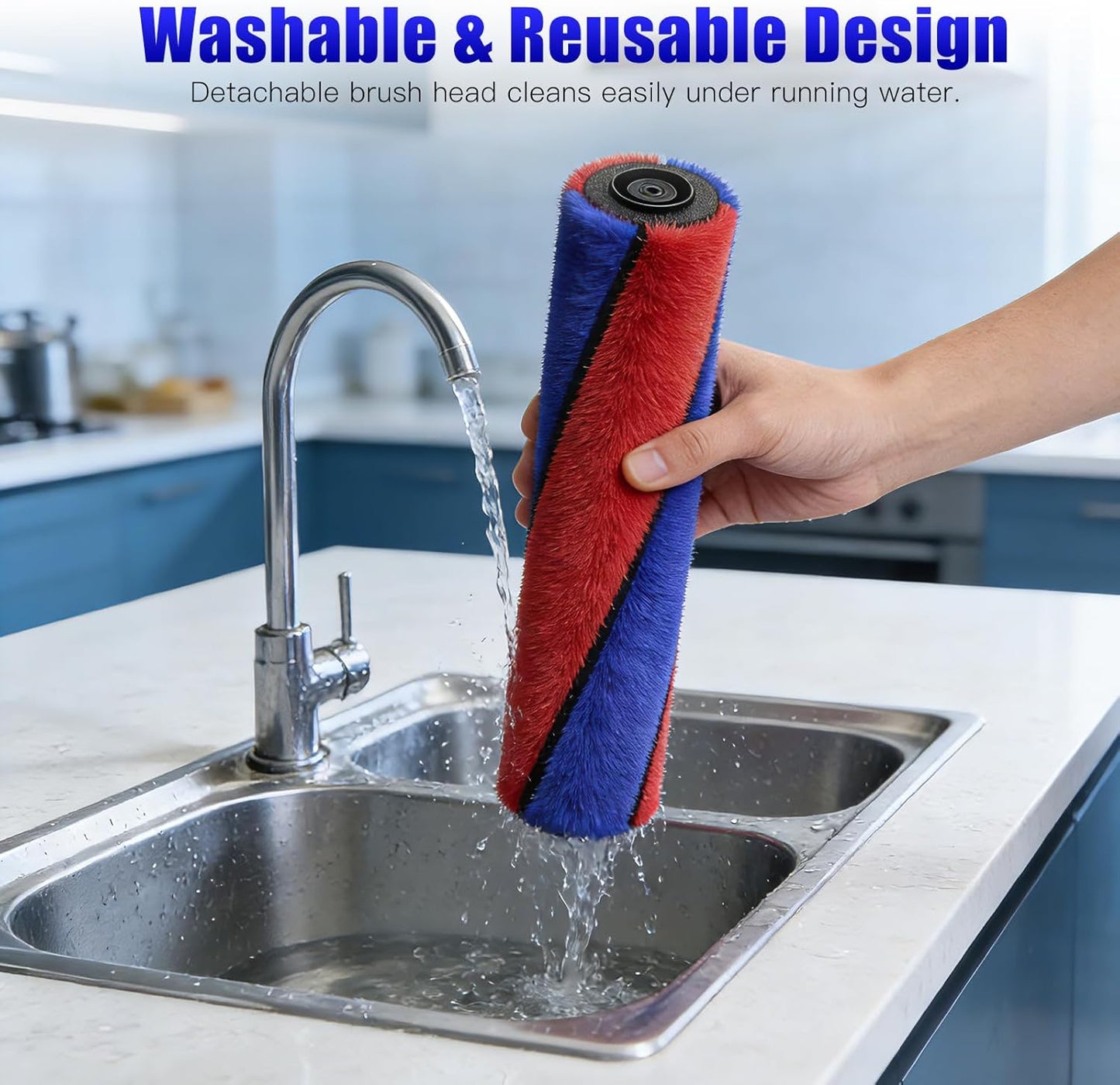 Soft-Roller-Bürstenkopf für Dyson Staubsauger, Lila