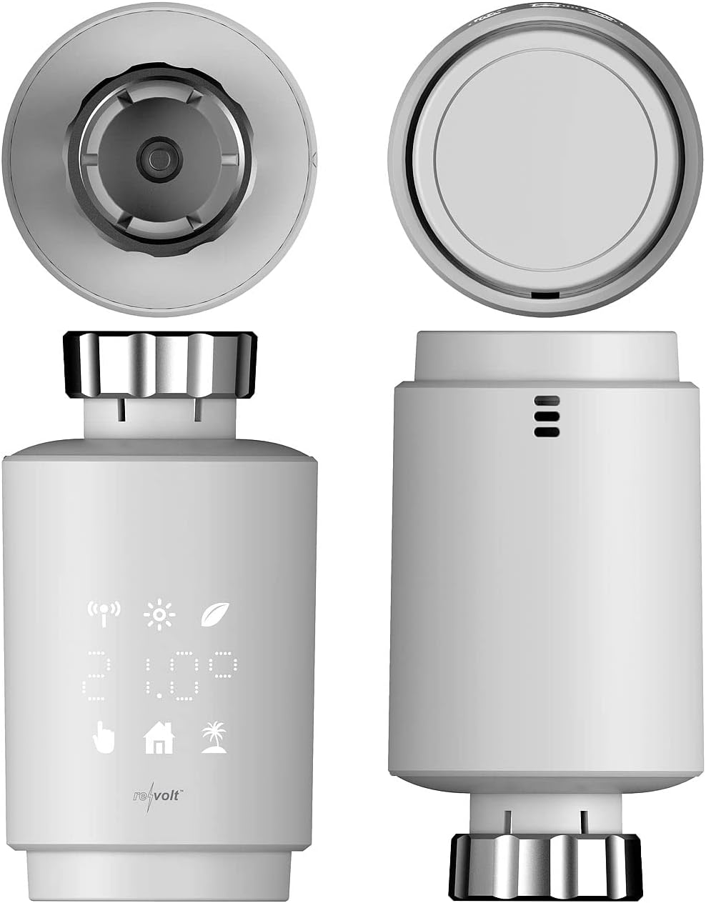 Programmbierbares Heizkörper-Thermostat, Bluetooth & App ; rund, 1er- Set