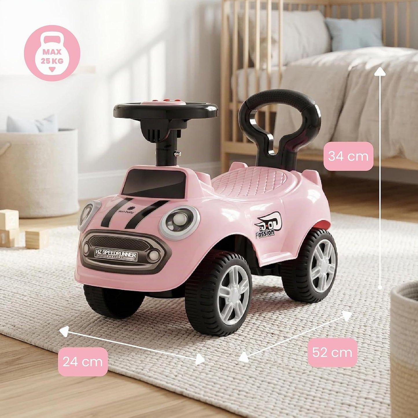 Rutschauto & Lauflernwagen für Kinder, Rosa