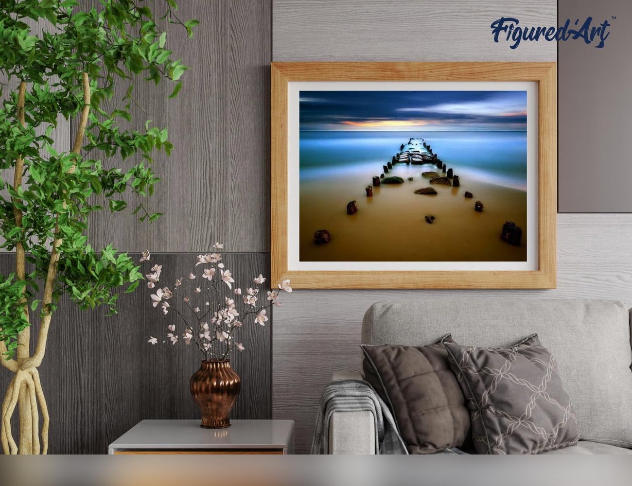 Malen nach Zahlen Set Brücke im Wasser, Brücke im Wasser 40x50cm Mit Keilrahmen (nicht gespannt)