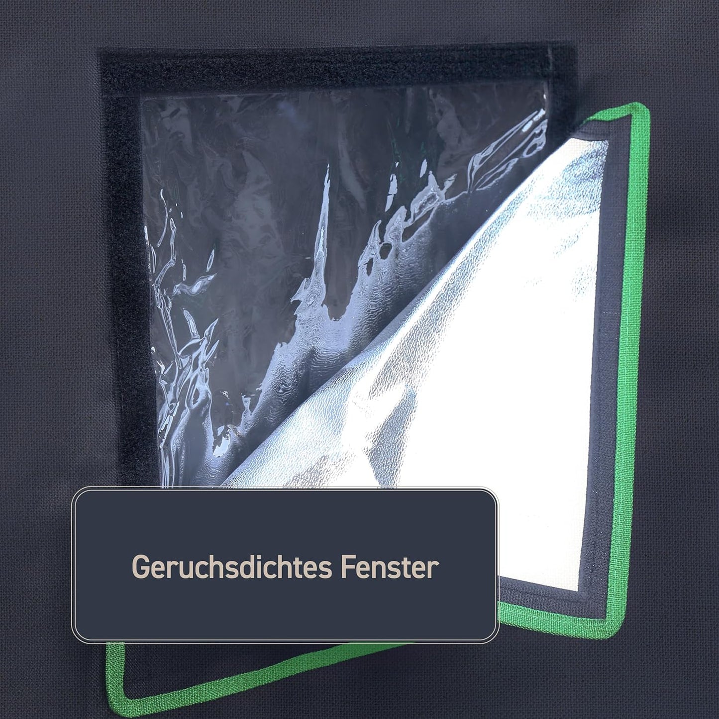 Indoor Grow Zelt für Pflanzen, 60 cm x 60 cm x 120 cm Schwarz / Grün