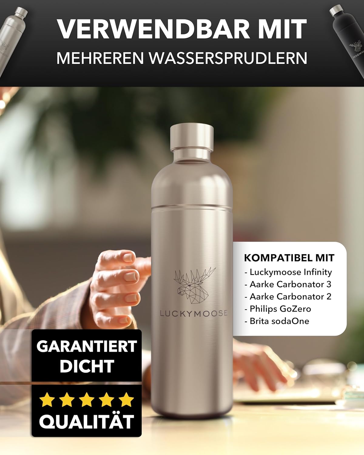 Infinity Flasche, Edelstahl