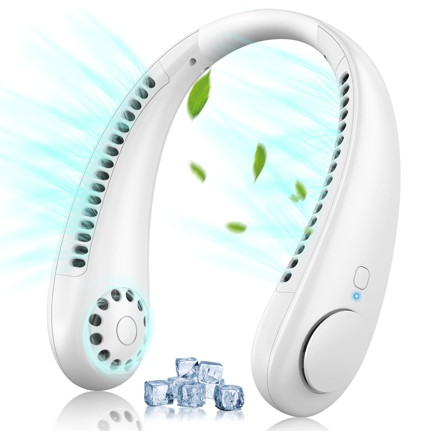 Bladeless Nackenventilator mit 360° Luftstrom, Warmweiss
