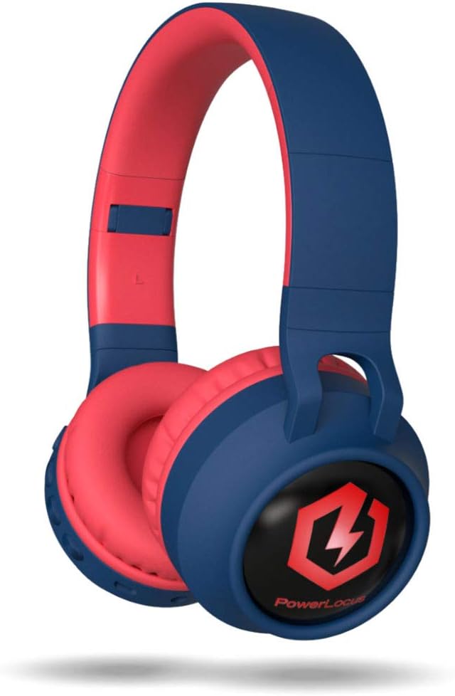 Kinderkopfhörer Bluetooth, Blau/Rot-N