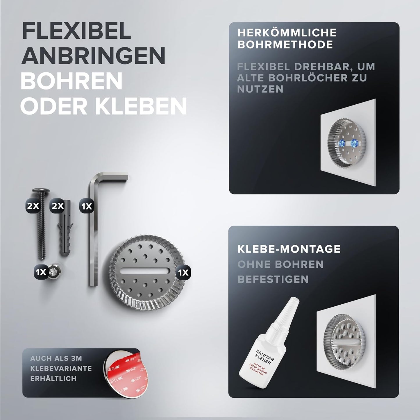 Toilettenpapierhalter mit Absenkdämpfung, Gunmetal Zum Bohren