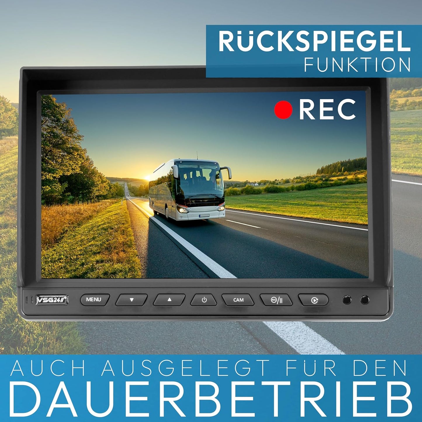 Rückfahrmonitor mit 4 Videoeingängen