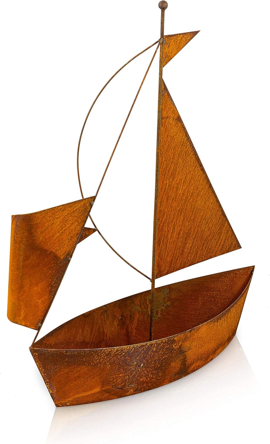 Gartendeko Segelschiff in Rostoptik zum Bepflanzen