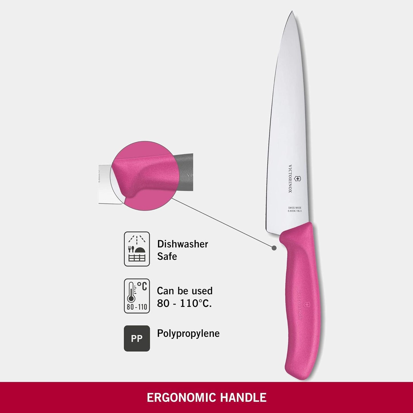 Swiss Classic Profi Tranchiermesser, Blister Pink