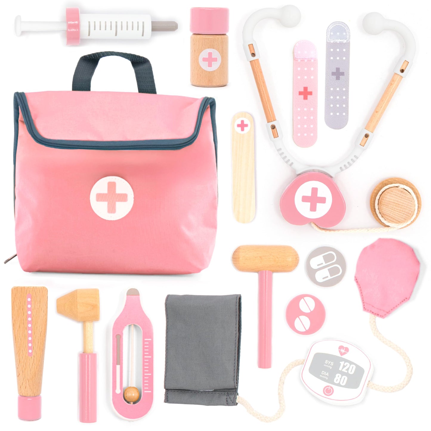 Mini Arztkoffer Spielset, 14-tlg., Rosa