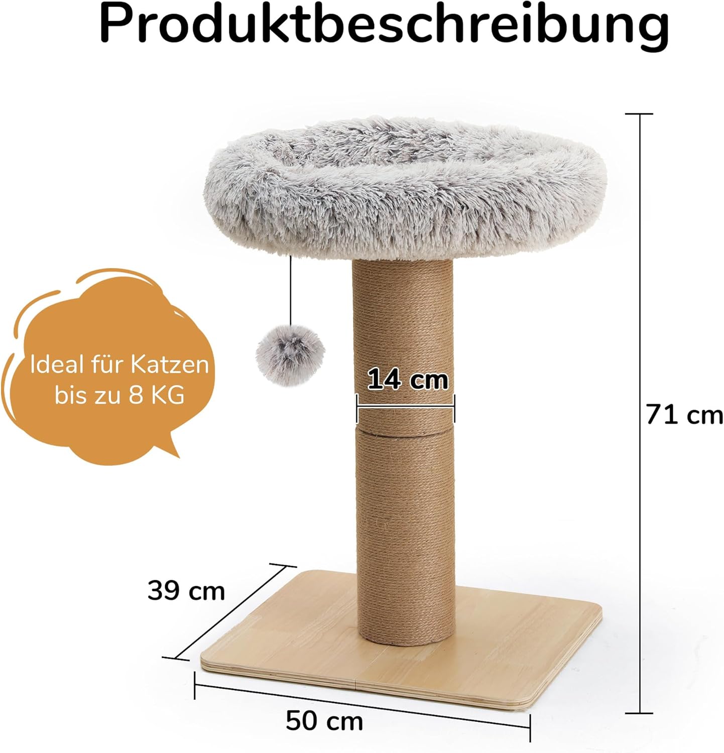 Kratzturm mit Katzenliege, M